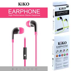 KIKO 881 Stereo Earphone Headset with Mic (881 Hot Pink)